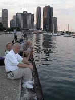 Chicago Sky Line And Lake Michigan...